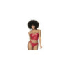 Ensemble lingerie Deux Pièces "Wet Look" Rouge 